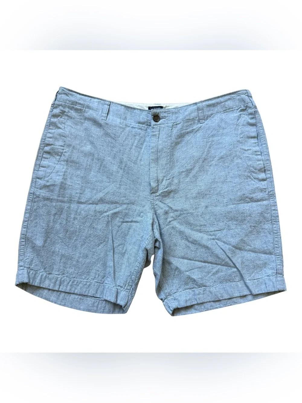 J.Crew Gramercy Linen Cotton Shorts Men’s 38 Chambray Blue Casual Summer Coastal